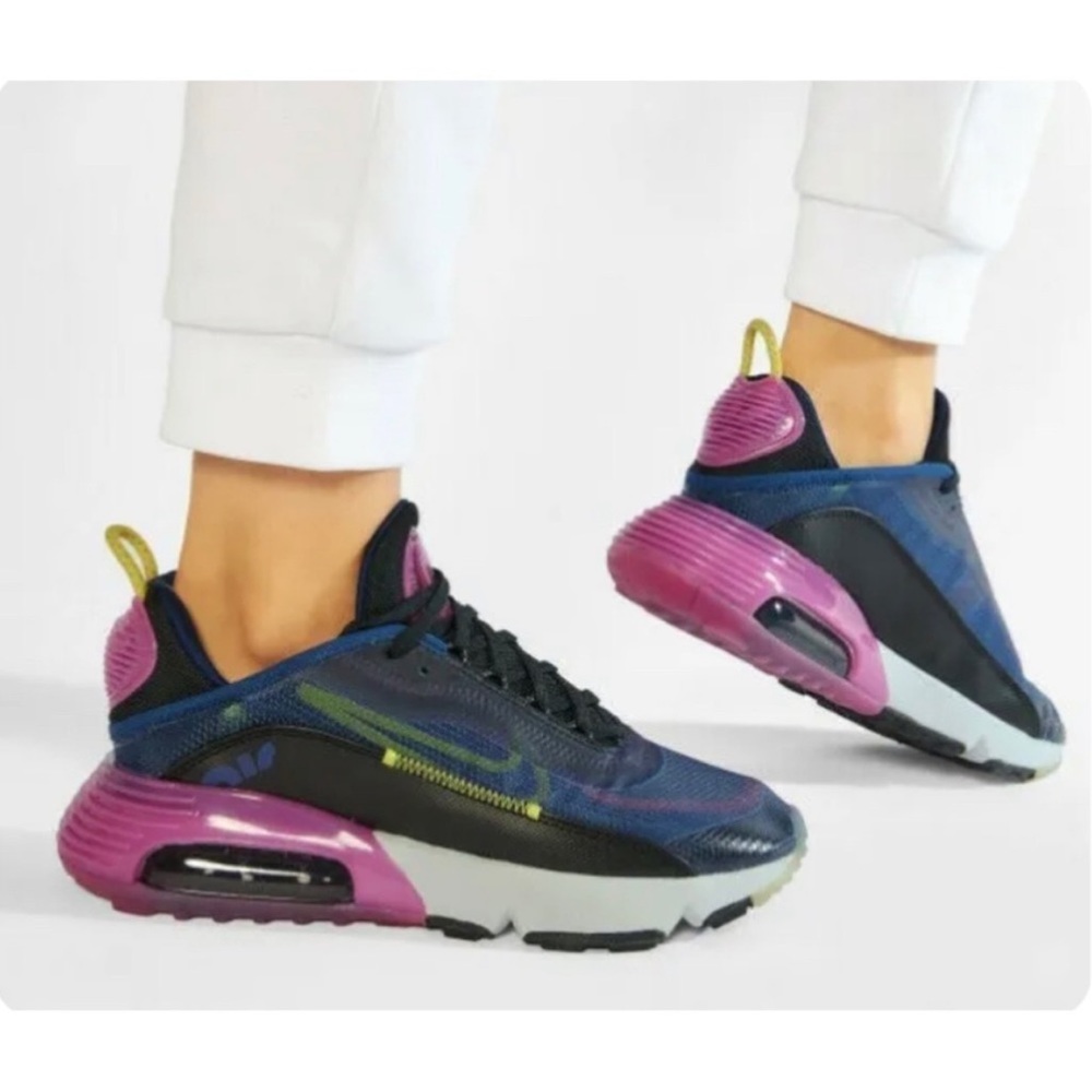 NIKE AIR MAX 2090 CK2612-400 Navy Magenta Running Sneaker Size 7 - Picture 1 of 11